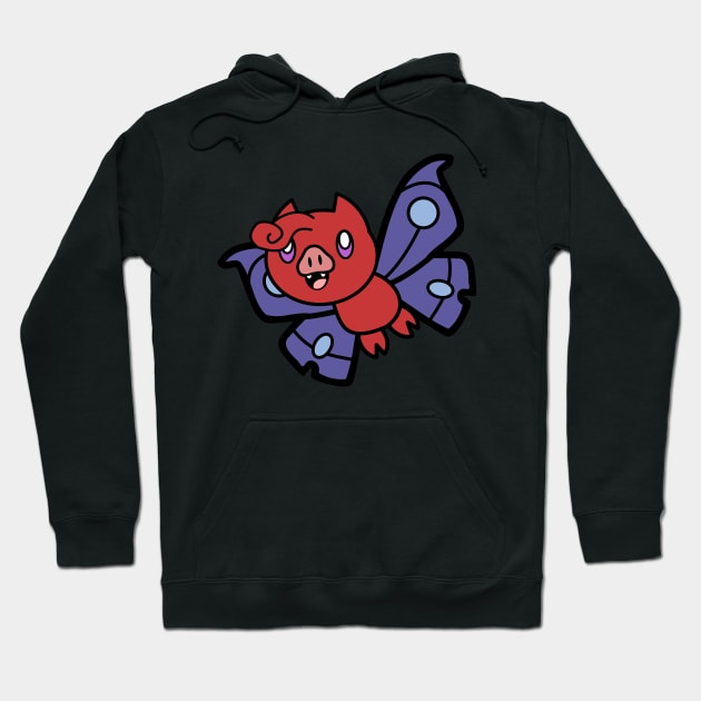 Red MothBat Hoodie by CoreyUnlimited